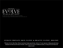 Tablet Screenshot of evolveskinclinic.com